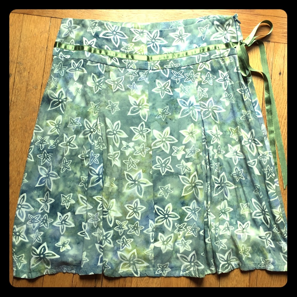 OJAI CA, batik starfish rayon skirt
