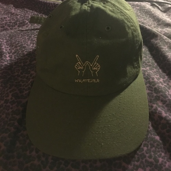 Olive Green "Whatever" Dad Hat/Snapback - Picture 2 of 3