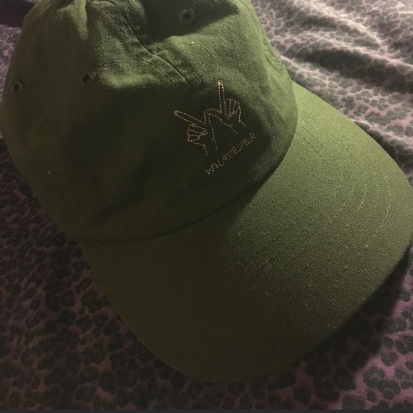 Olive Green "Whatever" Dad Hat/Snapback - Picture 3 of 3