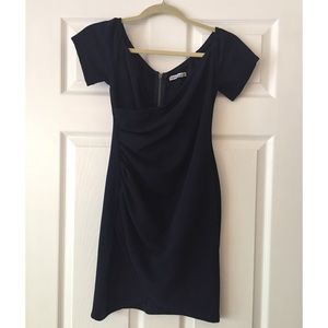 Peppermayo Navy Off the Shoulder Dress