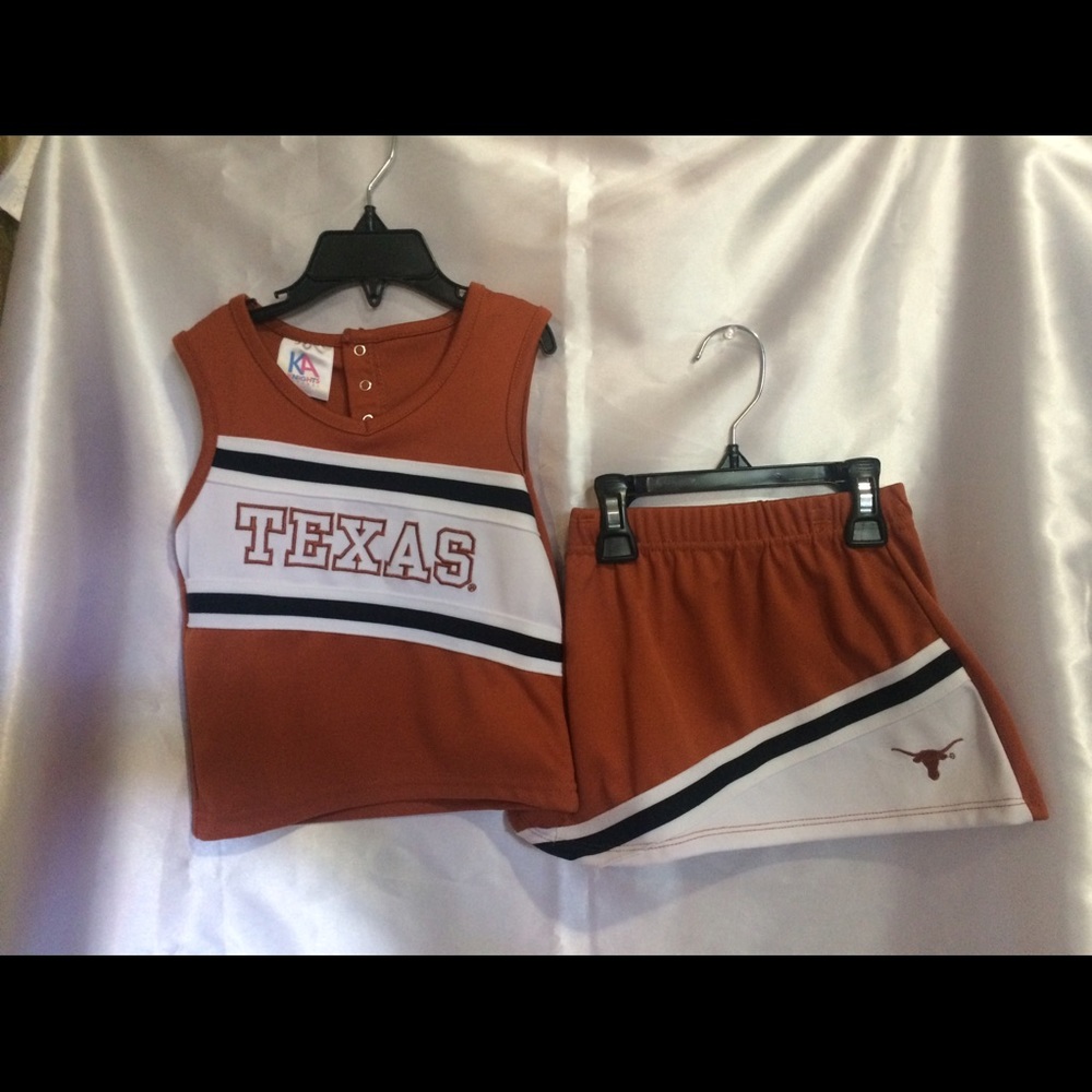 Toddler Texas longhorn cheerleader
