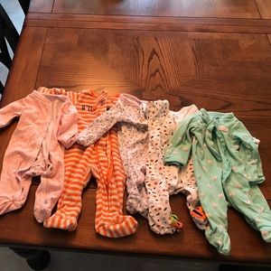 5 newborn carter pajamas
