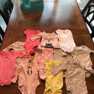 11 onesies, size 3 mo