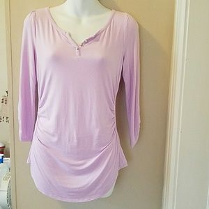 White House Black Market Purple 3quarter sleeve