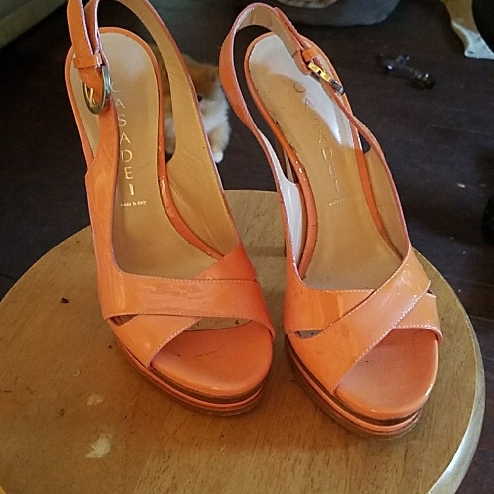 Patent Open Toe Sandal Pump