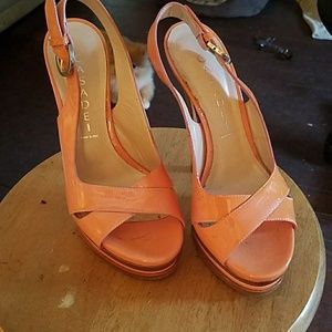 Patent Open Toe Sandal Pump