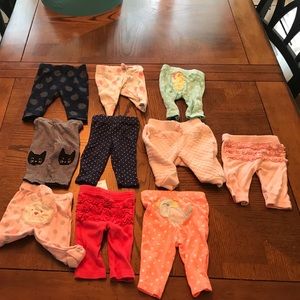 10 Carters newborn pants