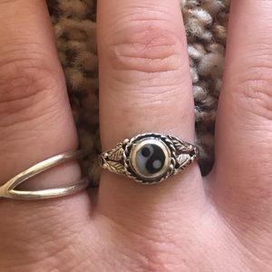 Sterling silver Yin Yang ring