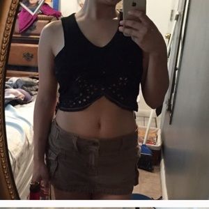 Black crop top