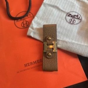 Brand new Brown Leather Hermès Bracelet for women