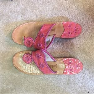 Jack Rogers pink patent leather sandals