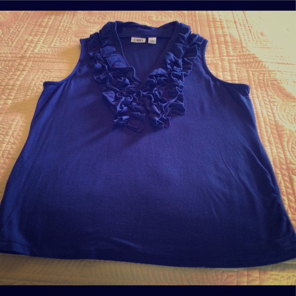 Nice ruffled tank.