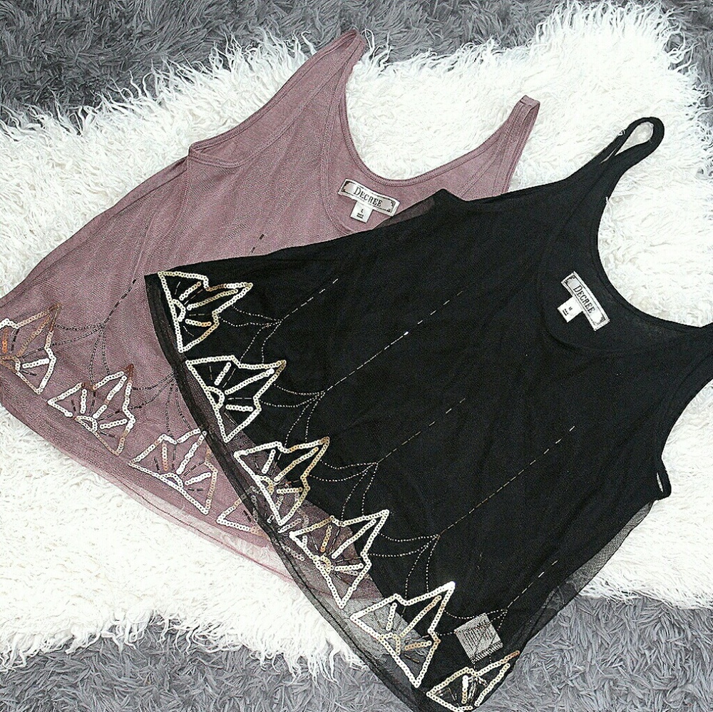 Beautiful Decree  sheer front  shirt