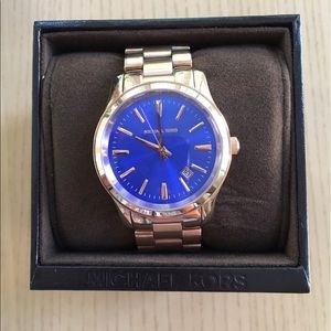 Michael Kors Rose Gold/Blue Watch