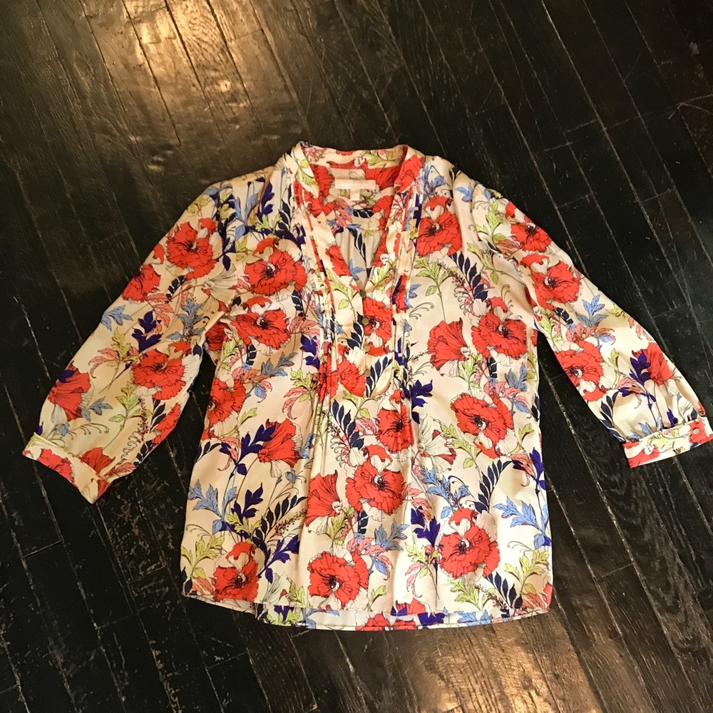 Banana Republic floral blouse