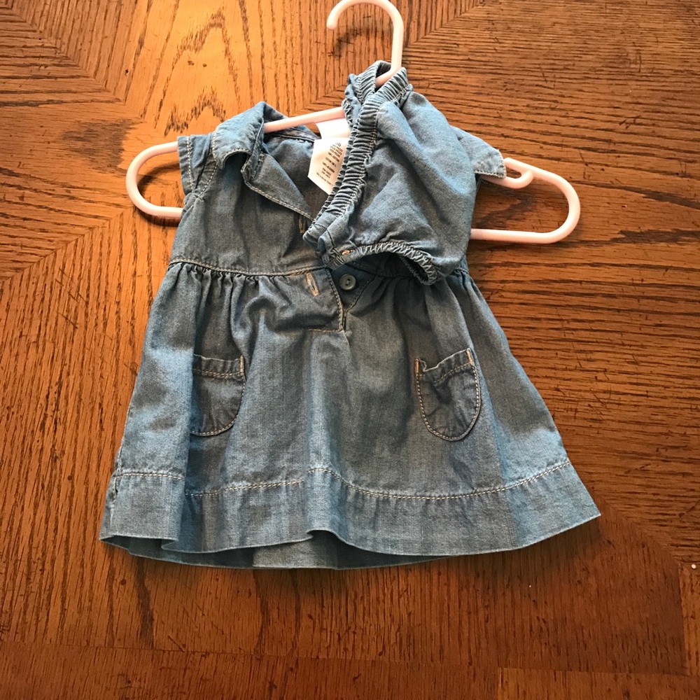 Newborn jean dress