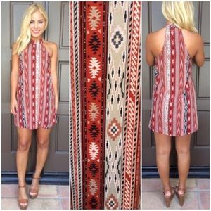 Bohemian Halter Neck Dress