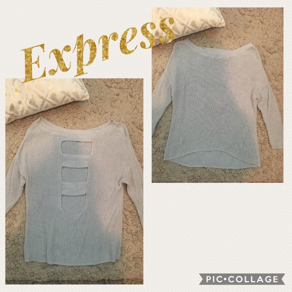 NEW express open back sweater