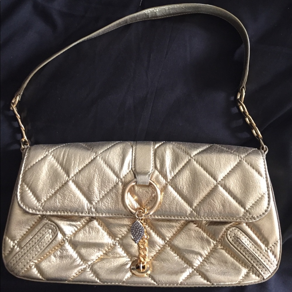 Roberto Cavalli Gold purse