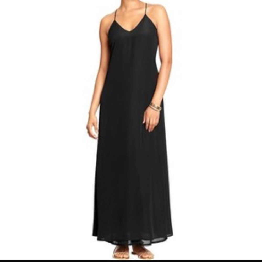 NWT Old navy chiffon maxi black