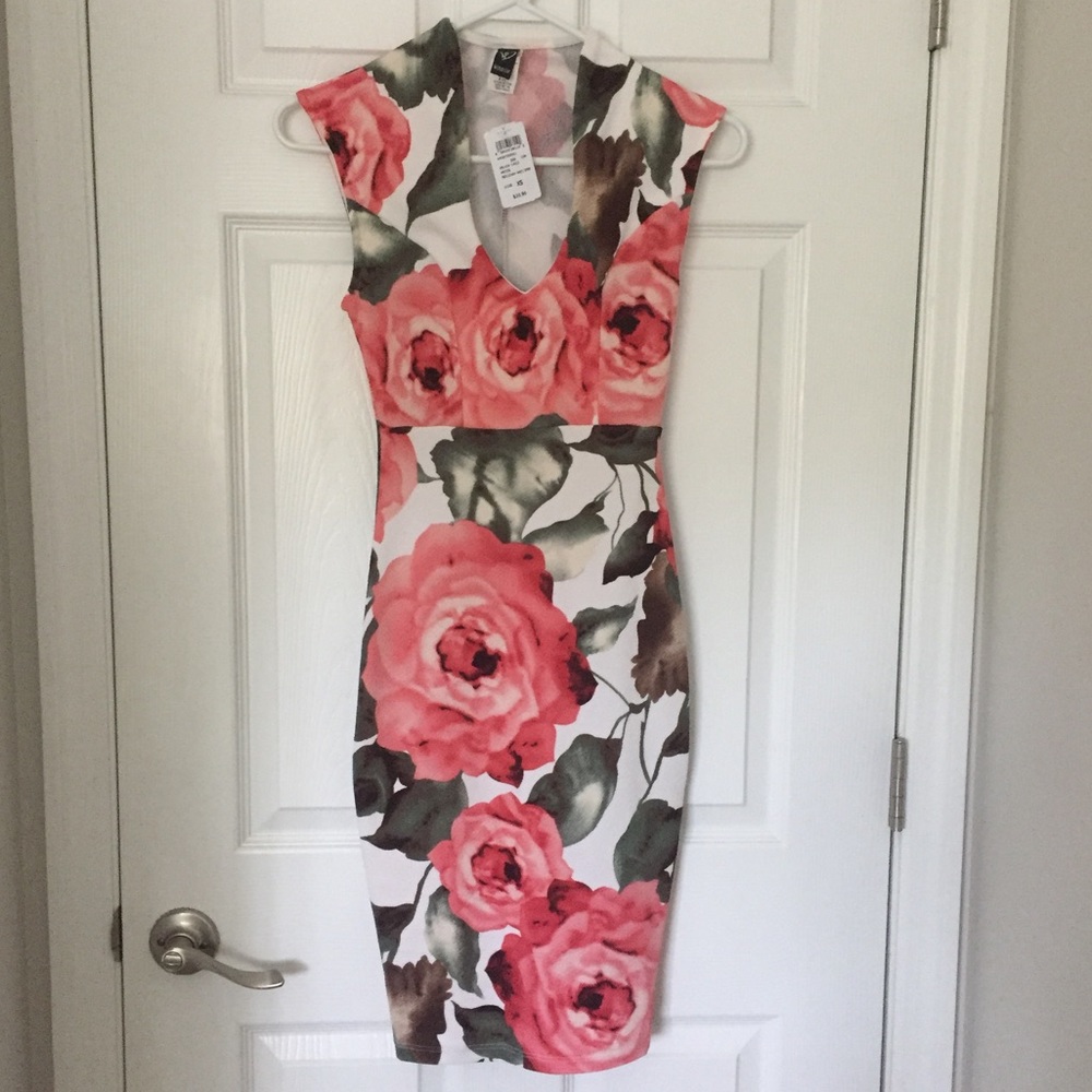 Windsor pink and green floral dress