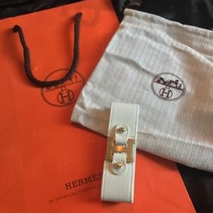 Brand new White leather Hermès Bracelet for women