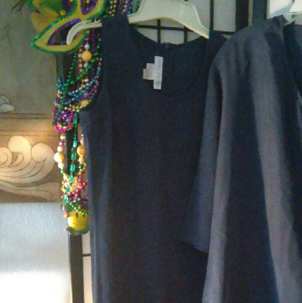 EUC Nancy Heller Navy Blue Maxi Silk Dress Size Small