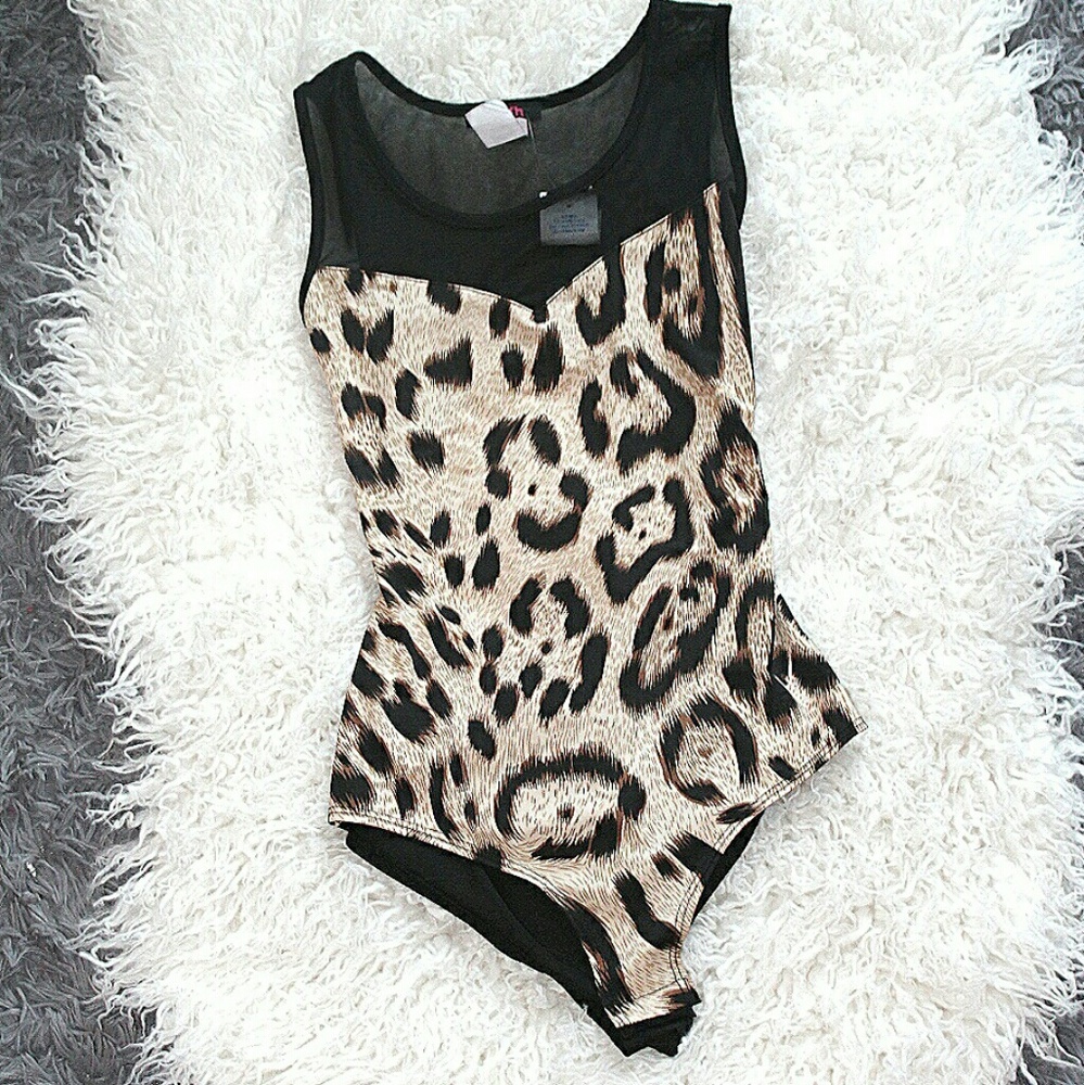 Brand new Leopard print leotard shirt