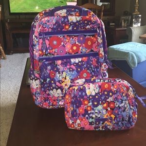 Vera Bradley Backpack and Pencil Case