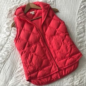 J. Crew Factory Red Quilted Vest