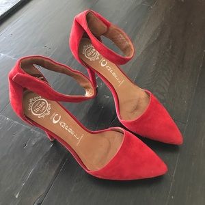 Red Jeffrey Campbell heels