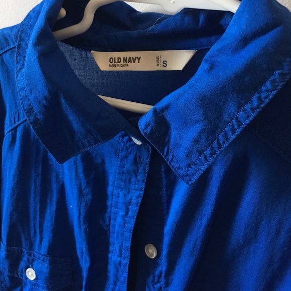 Bright blue button down - Picture 2 of 3