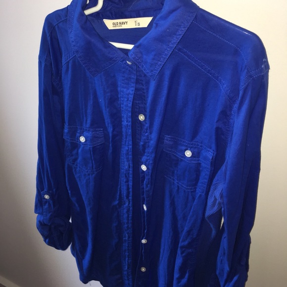Bright blue button down - Picture 3 of 3