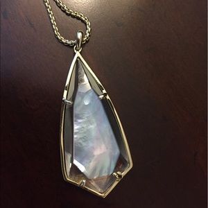 Kendra Scott long white gemstone necklace