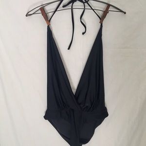 Deep-V cut One Piece Bathing Suit XS-S