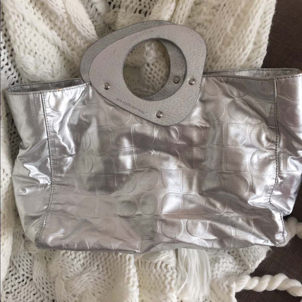 Kate spade silver metallic bag