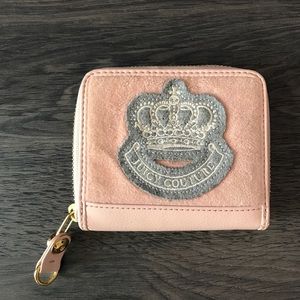 Juicy Couture Velour Logo Trifold Zipper Wallet