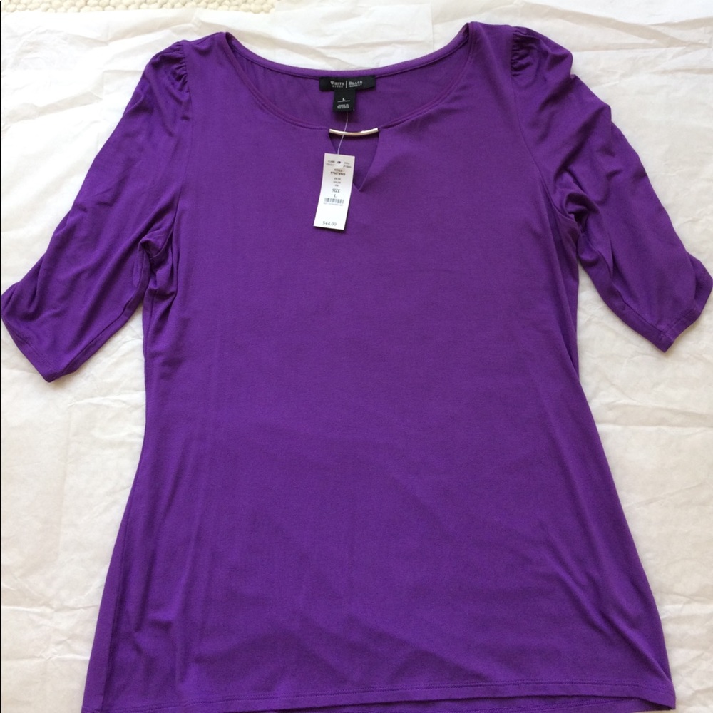NWT Whitehouse Blackmarket iris tee, Large