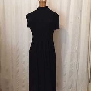 Black knit dress