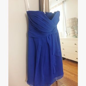 David's Bridal Cobalt Blue Dress
