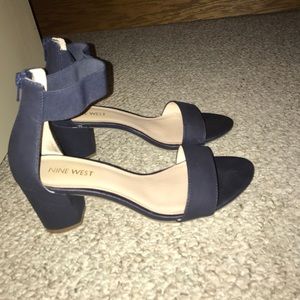 Navy Nine West Black Heels never worn!