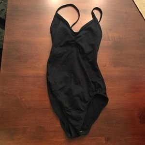 Black camisole leotard