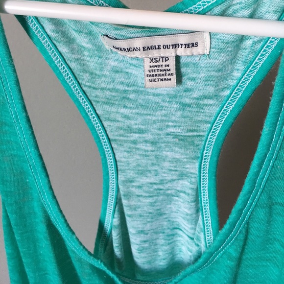 Green and white summer tank - Picture 2 of 3