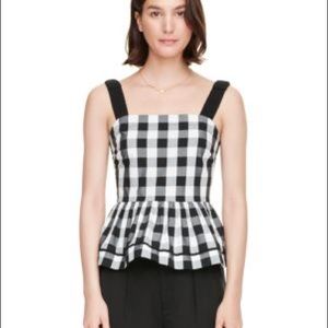 Kate spade gingham peplum top