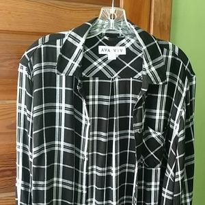 Ava & Viv Plaid Tunic