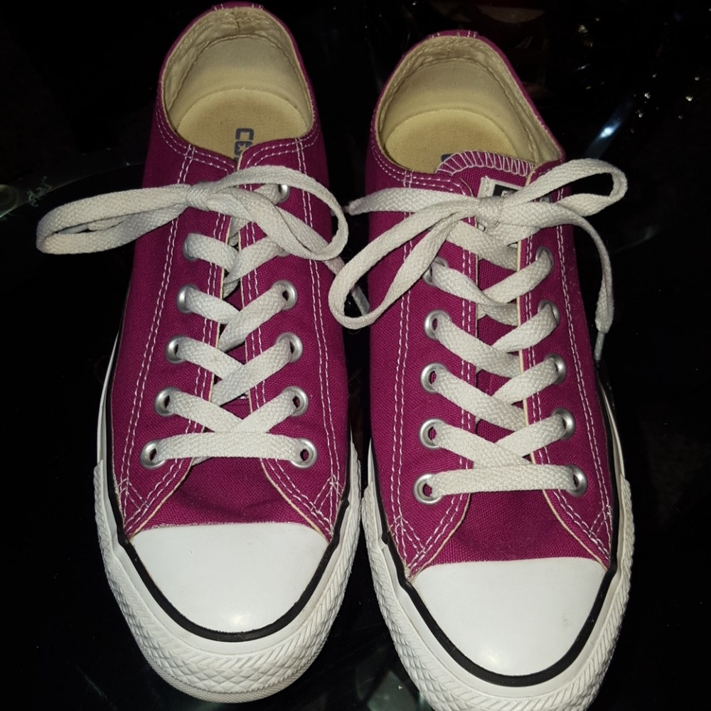 Converse magenta sneakers