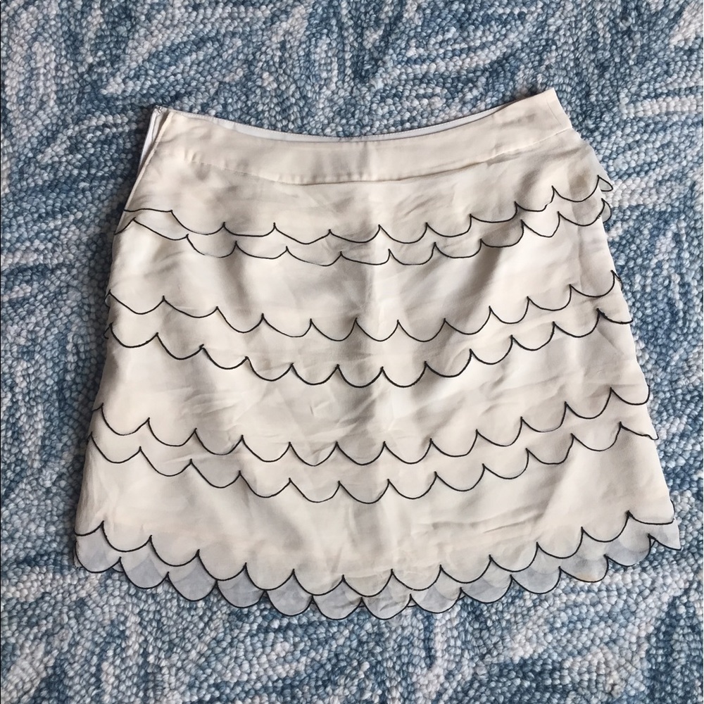 Ted Baker Silk Tiered Scallop Skirt size 2.