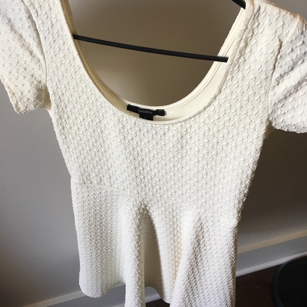 Cream colored dress with sleeves