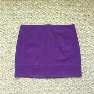NWOT. J.Crew Purple mini skirt.