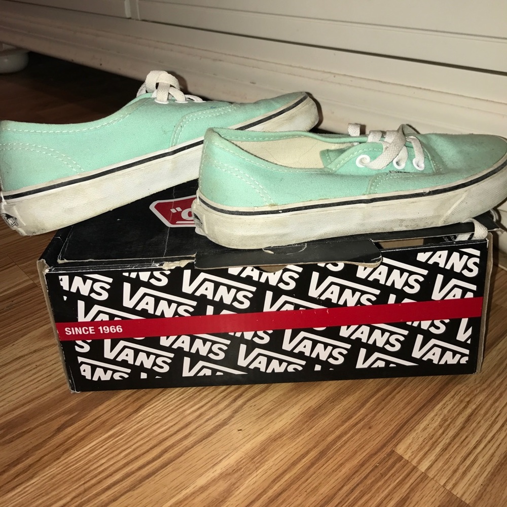 TEAL BLUE VANS
